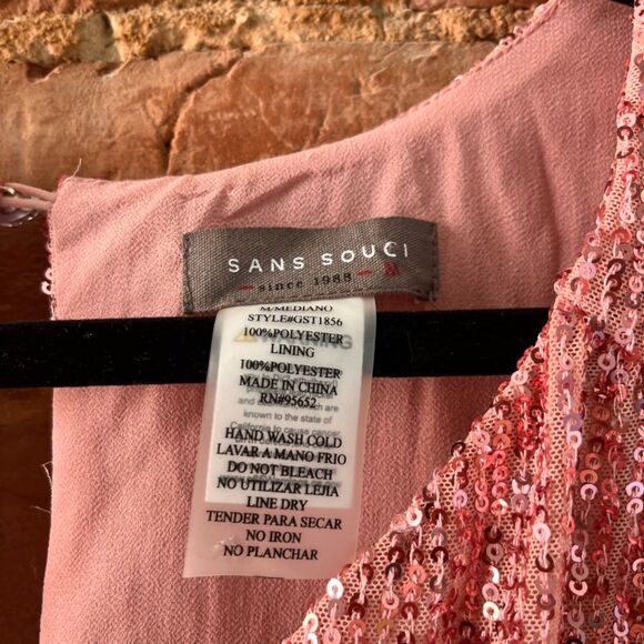 Pink sparkle sequin long sleeve by Sans Souci - Medium - Picture 6 of 6